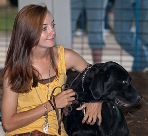 4-H'er with a dog.