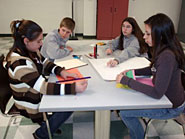 4-H members work on projects.