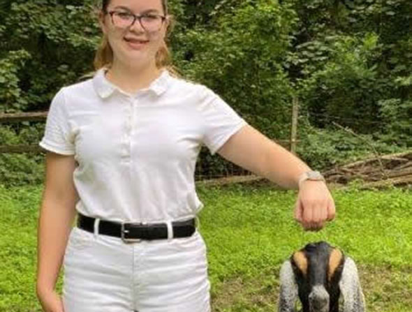 4-Her with Goat.