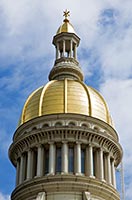 The dome on top of the New Jersey Capitol Building.