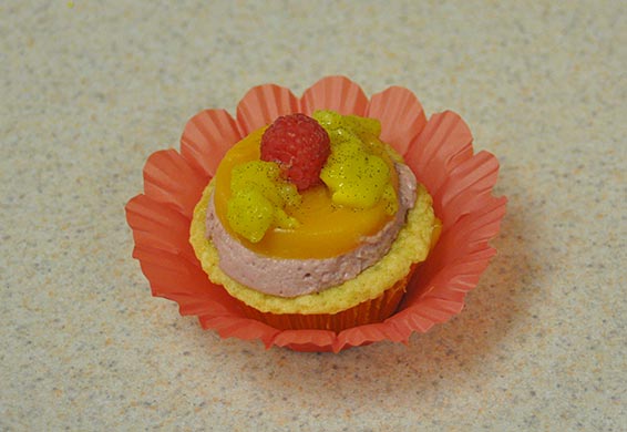 A well-decorated cupcake.