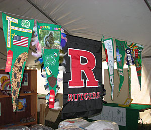 Rutgers banner at 4-H fair.