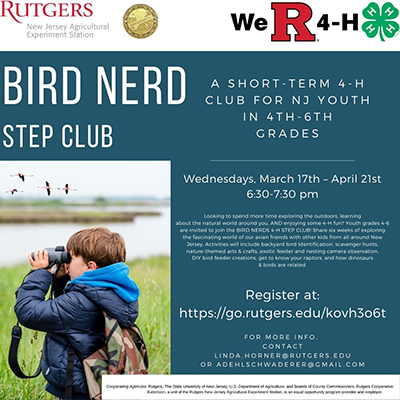 Bird Nerds STEP Club flyer.